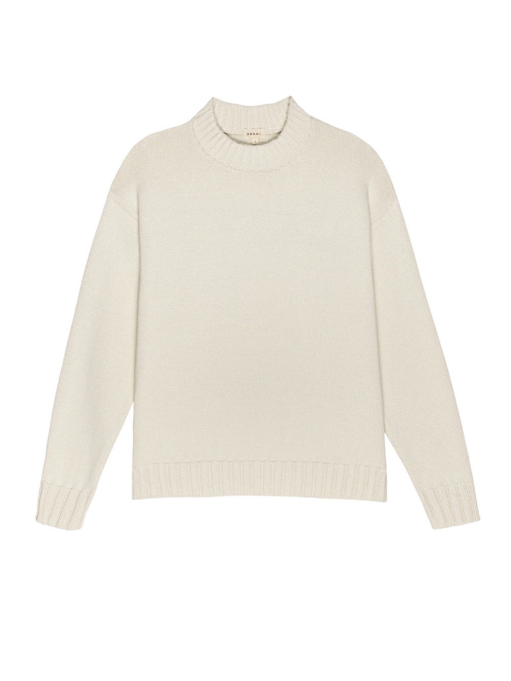 DONNI. Relaxed Crewneck Sweater in Cream - Picture 8 of 9